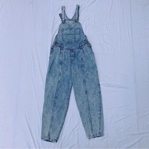 Vintage LondonLondon Acid Wash Denim Overalls